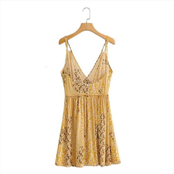 floral print strapless deep womens dresses v neck front botton beach bohemian sundress tassel rayon mini dress vestidos, Black;gray